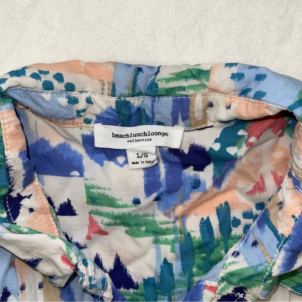 Beachlunchlounge Multicolor Abstract Button Down … - image 3
